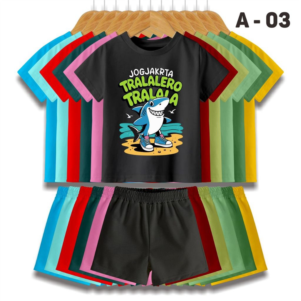 kaos anak Anomali Kaos capung Jogja baju setalan tung tung tung sahur