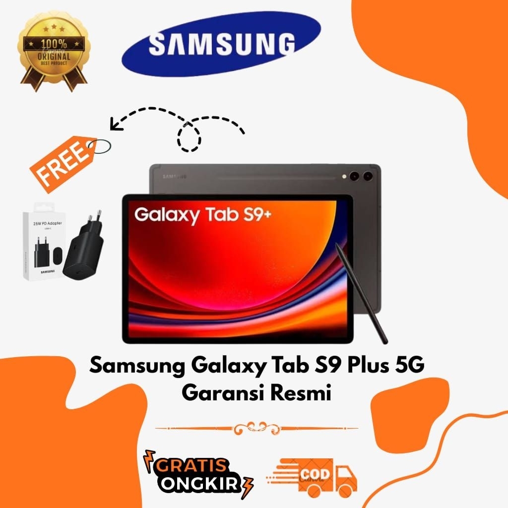 (SEIN) Samsung Galaxy Tab S9 Plus 5G | Wifi Garansi Resmi