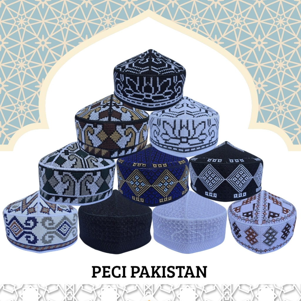 Peci Pakistan / Kopiah Pakistan / Peci Pakistan Full Bordil