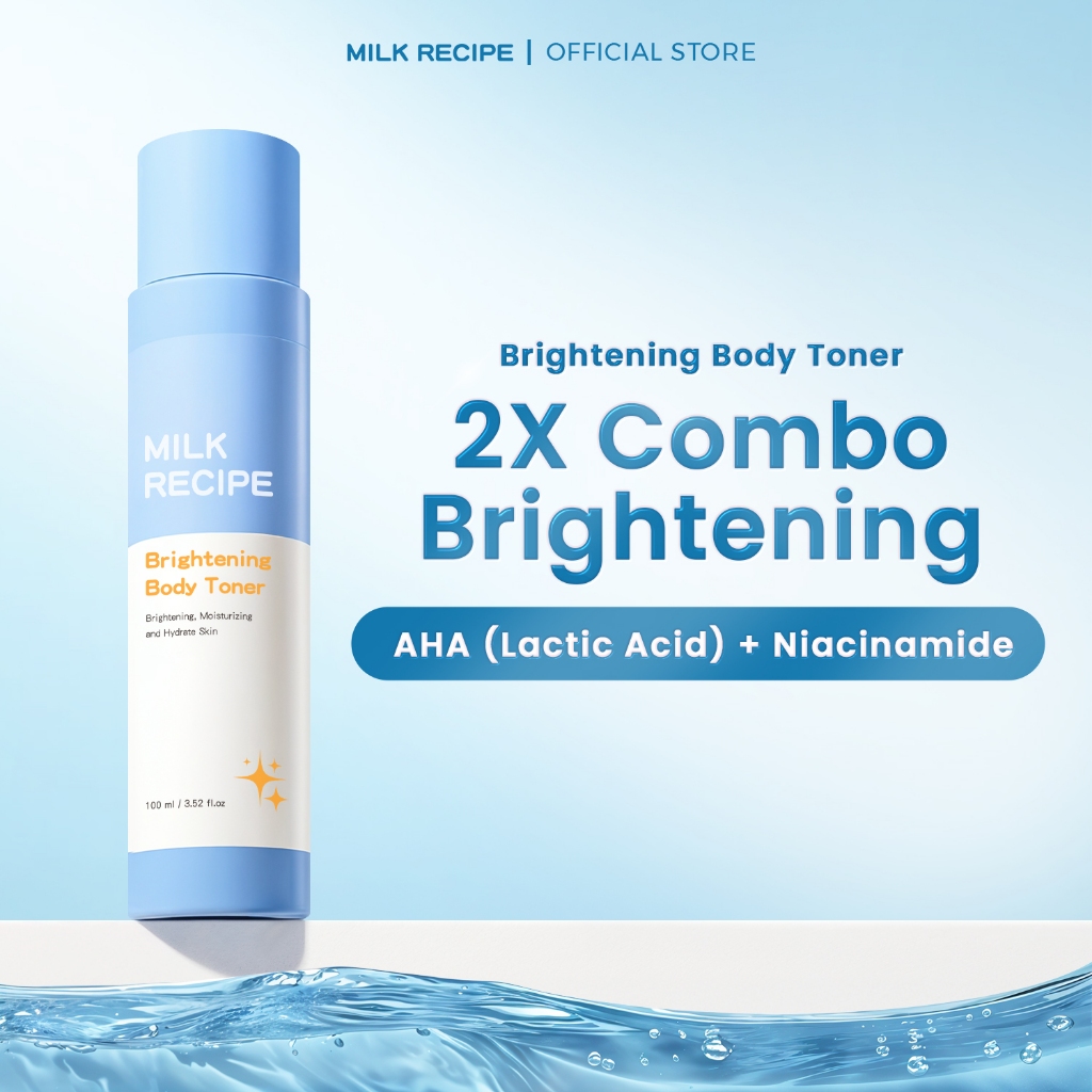 Milk Recipe Brightening Body Toner – Toner Pencerah badan pencerah ketiak pencerah leher body exfoli