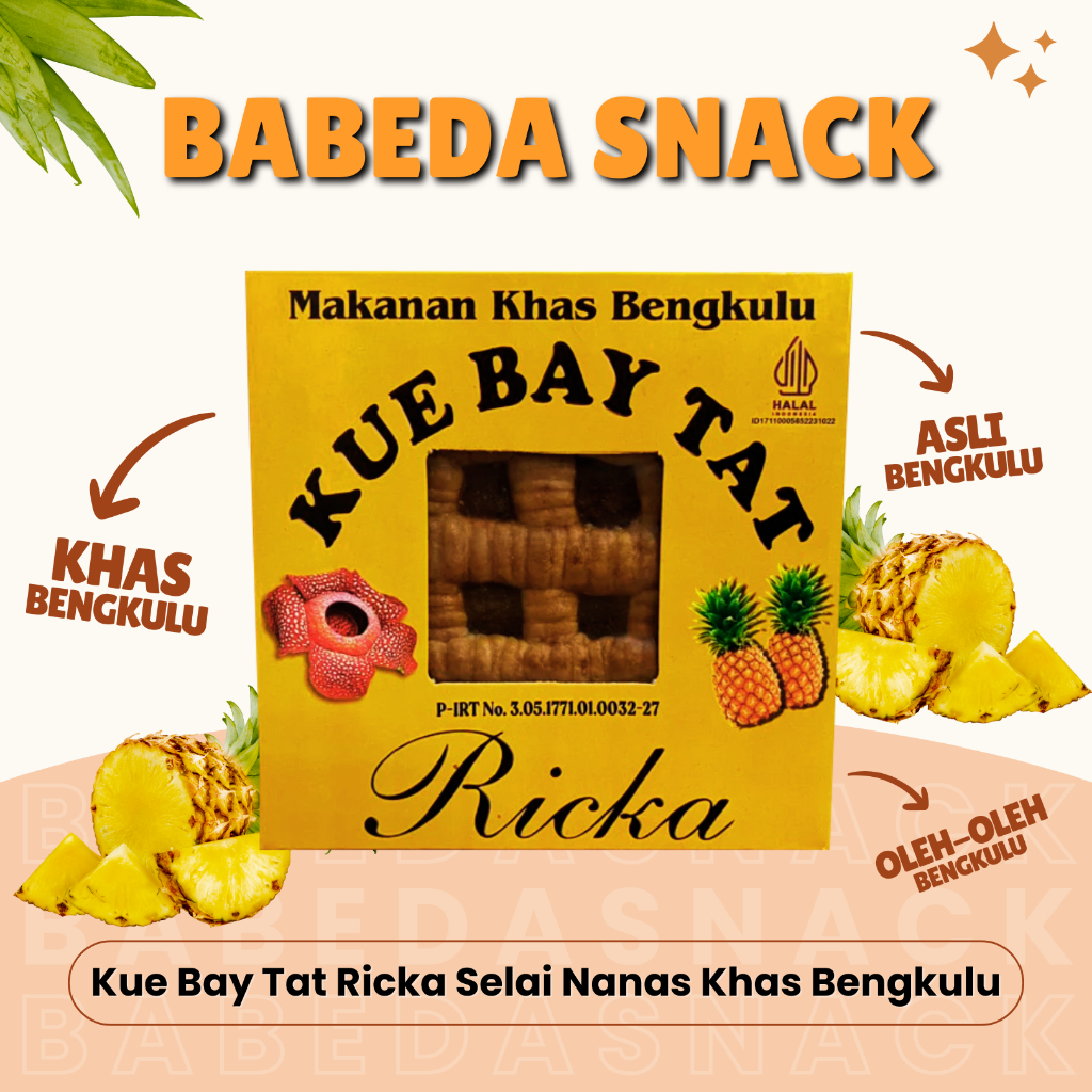 

KUE BAY TAT RICKA - SELAI NANAS - OLEH OLEH KHAS BENGKULU - BABEDA SNACK