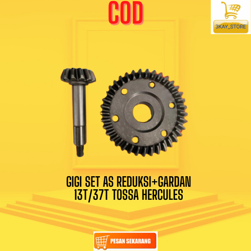 Gigi Gardan Set Tossa 13T 37T As Reduksi Dan Gigi Matahari Motor Roda Tiga Tossa Herculess Sparepart