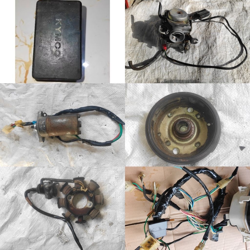 pengapian cdi kabel bodi kiprok dinamo starter spul  kymco free lx libero original pungsi