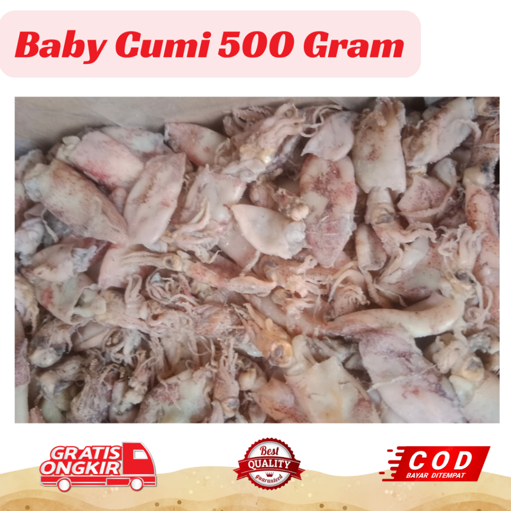 

Baby Cumi Asin 500 Gram Ikan Asin Kering Seafood