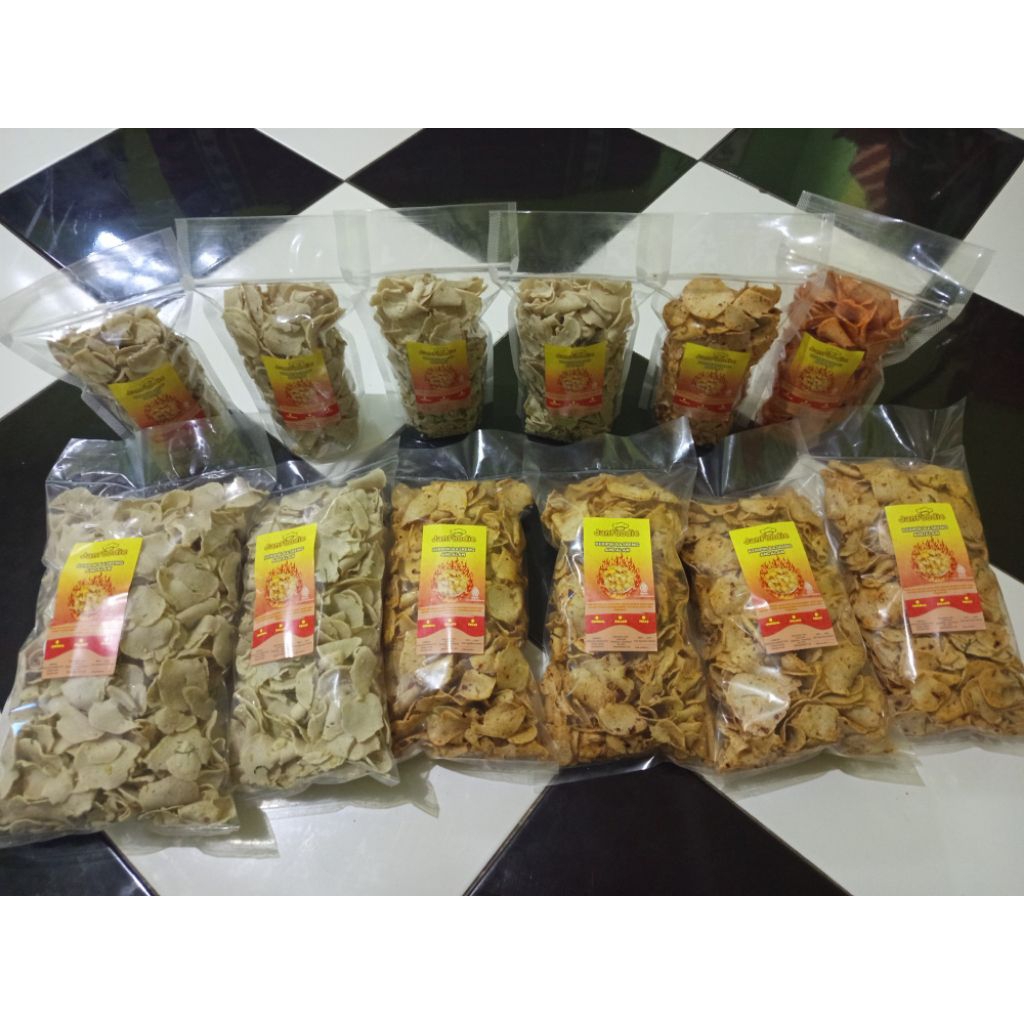 

keripik basreng pedas koin tipis renyah murah