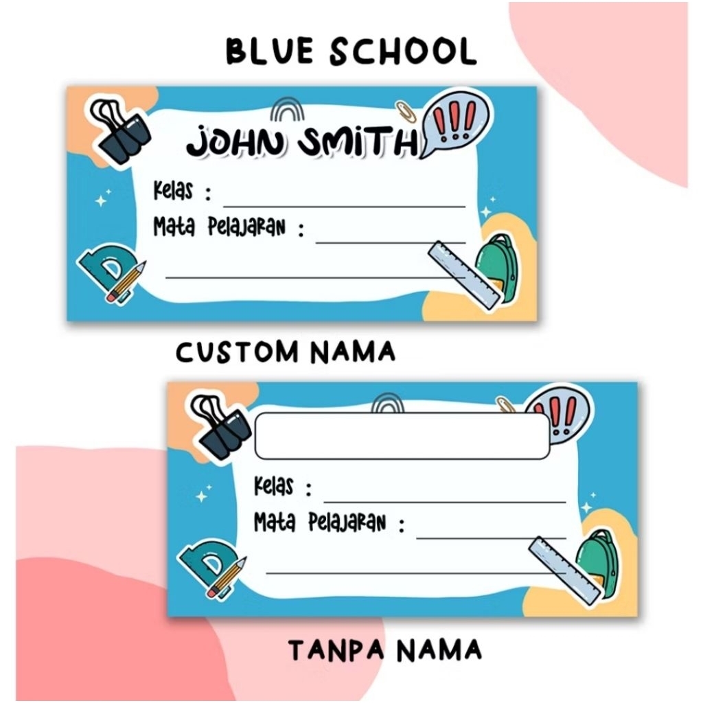 

stiker label mata pelajaran