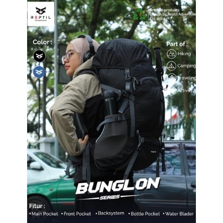 Tas carrier REPTIL BUNGLON 45L | RAINCOVER | ORIGINAL