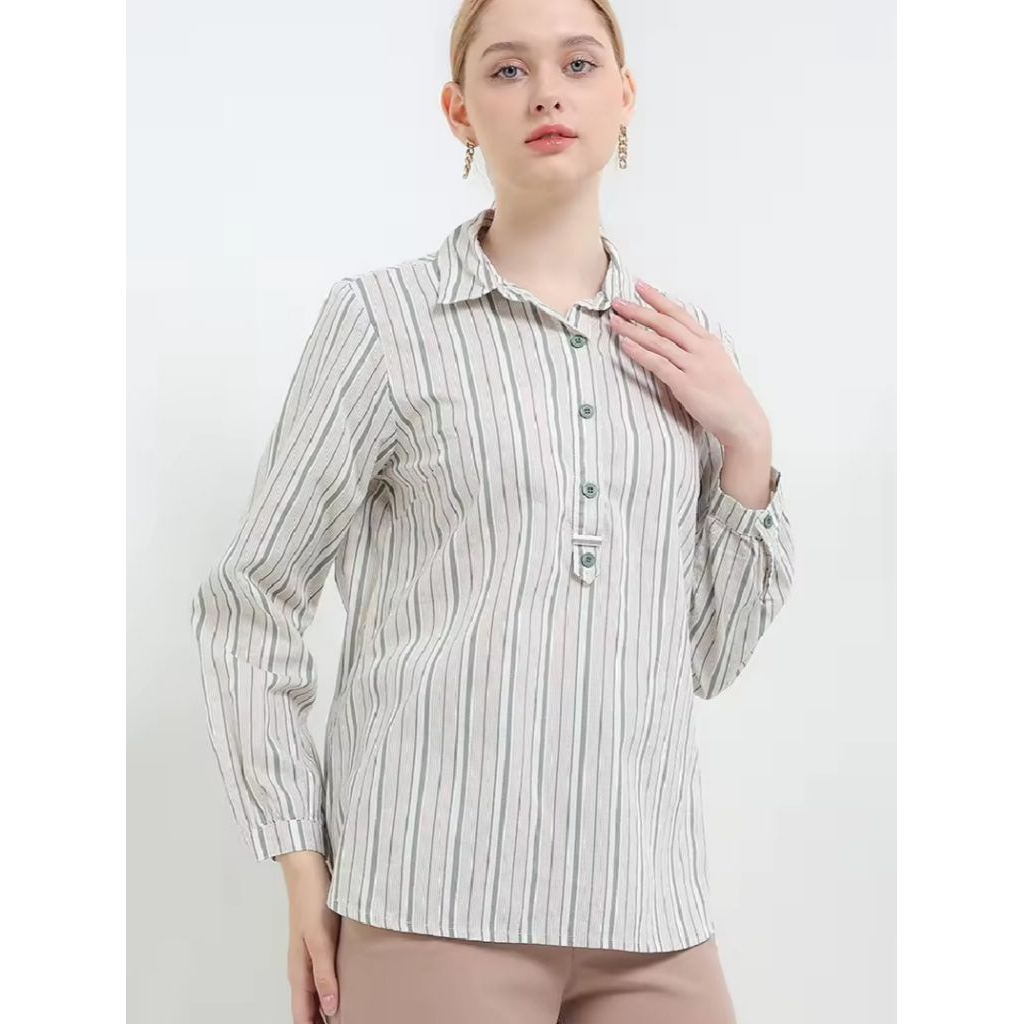 Moreva Green Blouse - EXPAND, Pakaian Wanita