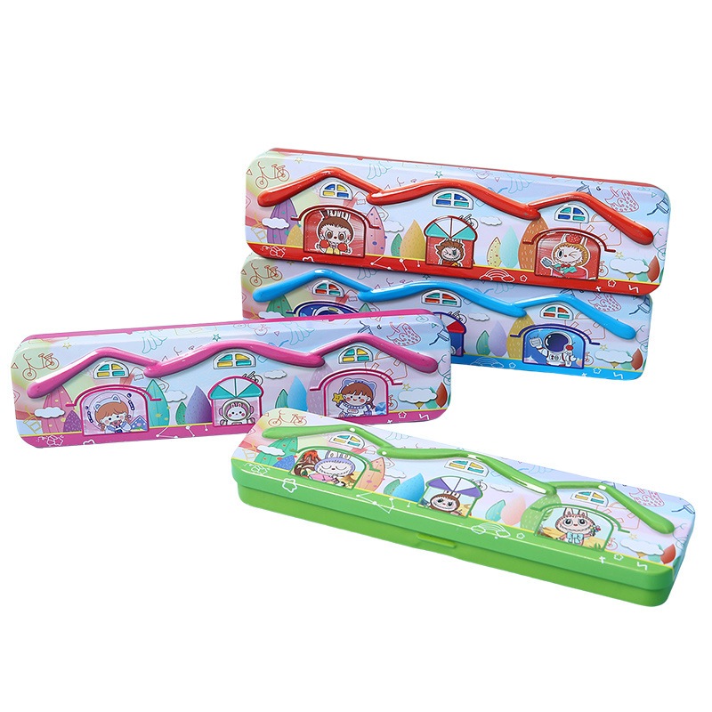 

GROSIR Kotak Pensil Kaleng Tempat Pencil Case 1 Susun Karakter Kartun Lucu