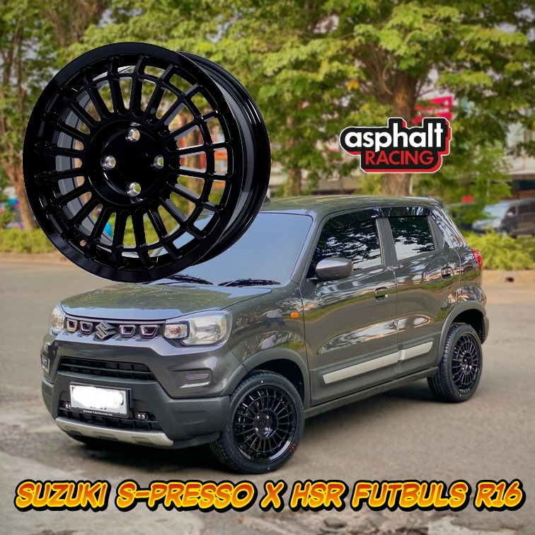 Velg Mobil Hsr Ring 16 Pcd 4x100 Untuk Suzuki Spresso Corola Soluna Sirion Hsr Futbuls R16 Lebar 6,5