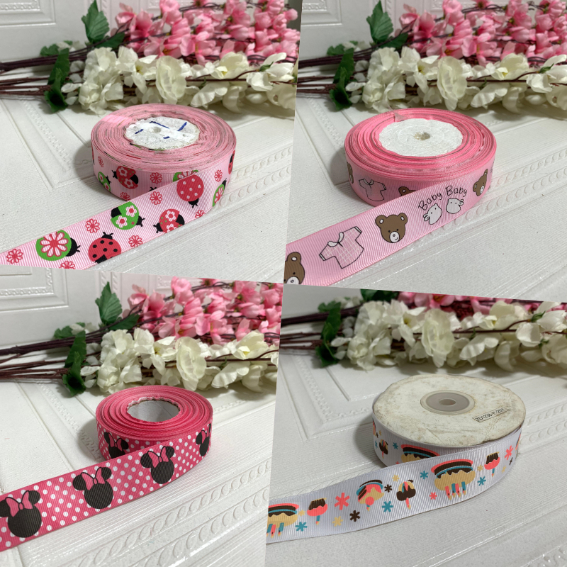 

( 3 Meter ) PITA GROSS GRAIN MOTIF 1 INCH 2.5 CM HIASAN KADO PARCEL HAMPERS PITA KADO