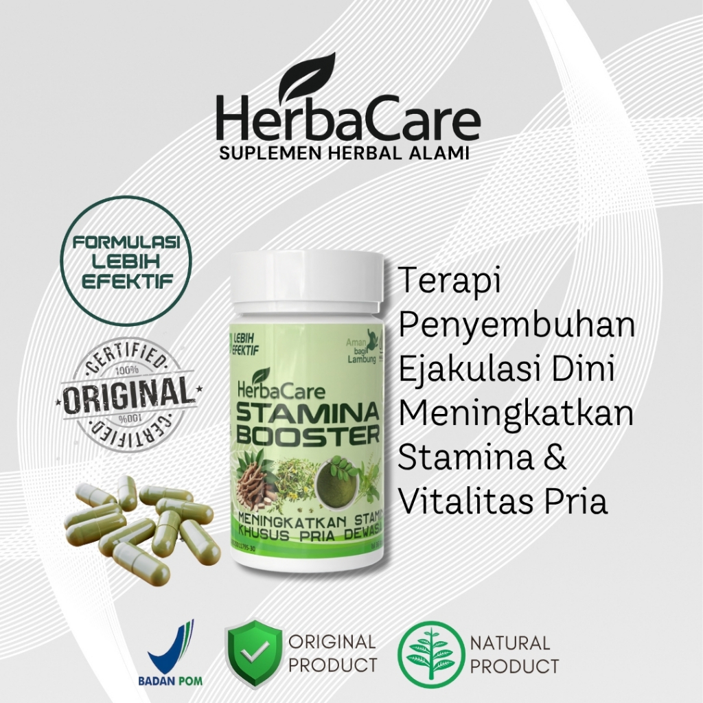 HERBACARE STAMINA BOOSTER OBAT KUAT HERBAL - Terapi Penyembuhan Ejakulasi Dini Khusus Pria Dewasa