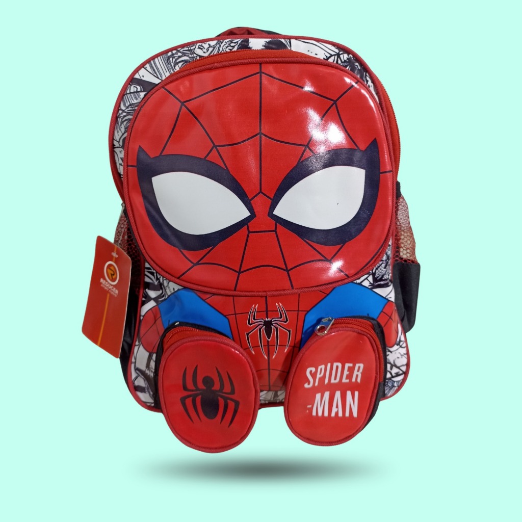 [vilo_shop] Tas ransel spiderman anak TK SD - tas anak laki-laki motif spiderman - tas anak sekolah 