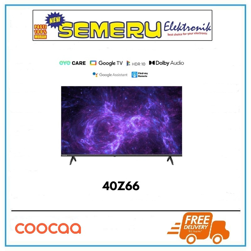 Coocaa Google Full HD TV 40Z66 Smart LED TV 40 inch