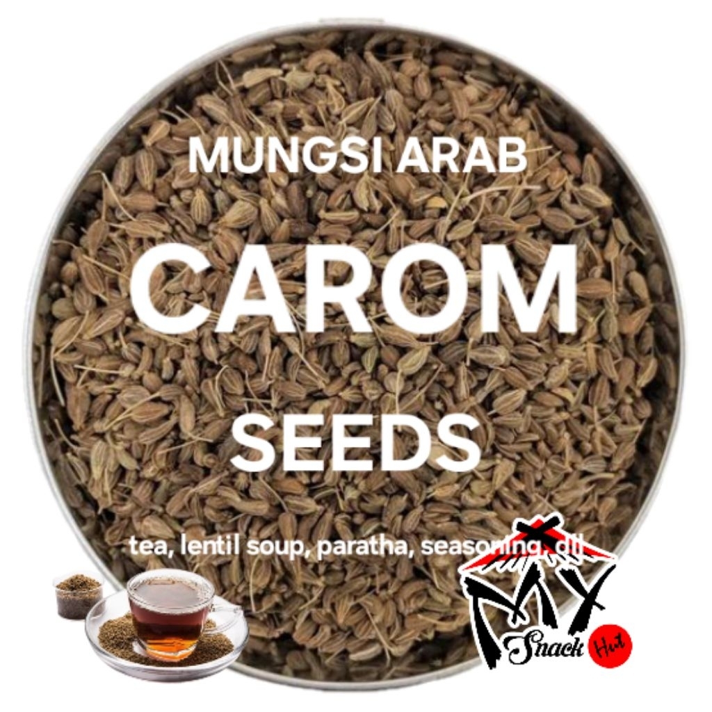 

CAROM SEEDS 250GR AJWAIN BIJI MUNGSI ARAB SEED SPICE REMPAH SEASONING KARE KARI ACAR TABURAN SNACK