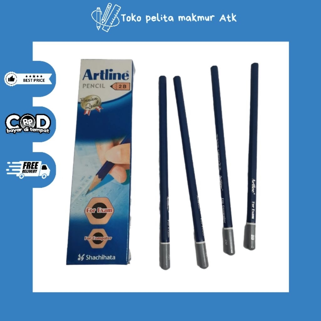 

ARTLINE PENSIL 2B UJIAN (1 pak isi 12 pcs)