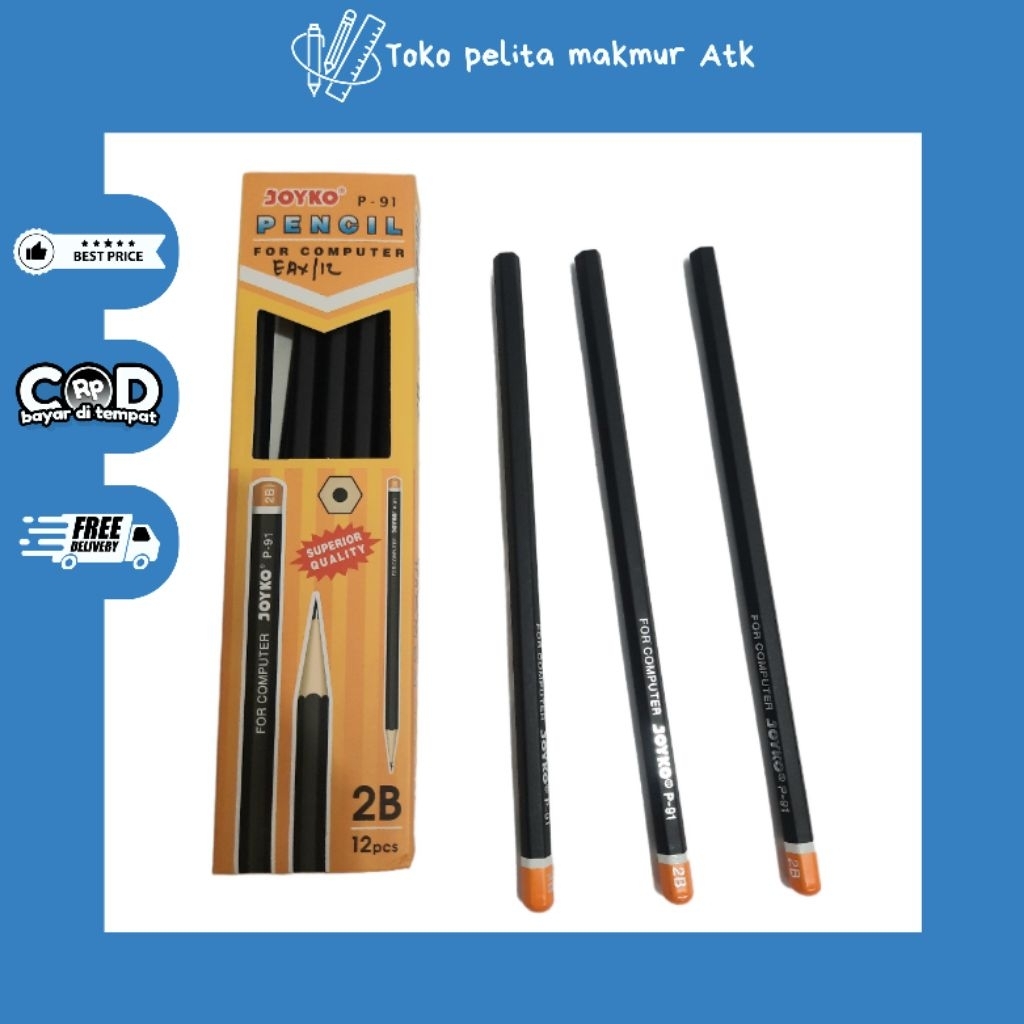 

PENSIL JOYKO 2B P-91 (1 pak isi 12 pcs)