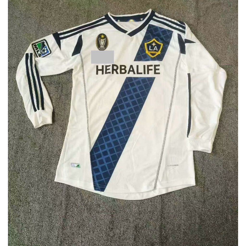 (RETRO LONG SLEEVE) JERSEY BOLA LA GALAXY HOME 2012 LS GRADE ORI
