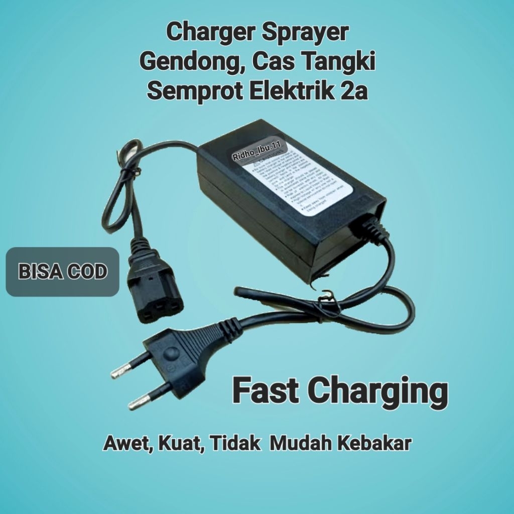 cas semprot elektrik 2a / charger sprayer / ces semprot tangki gendong elektrik 2a