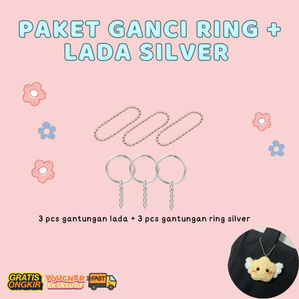 PAKET GANTUNGAN KUNCI LADA+GANTUNGAN KUNCI RING STAINLESS