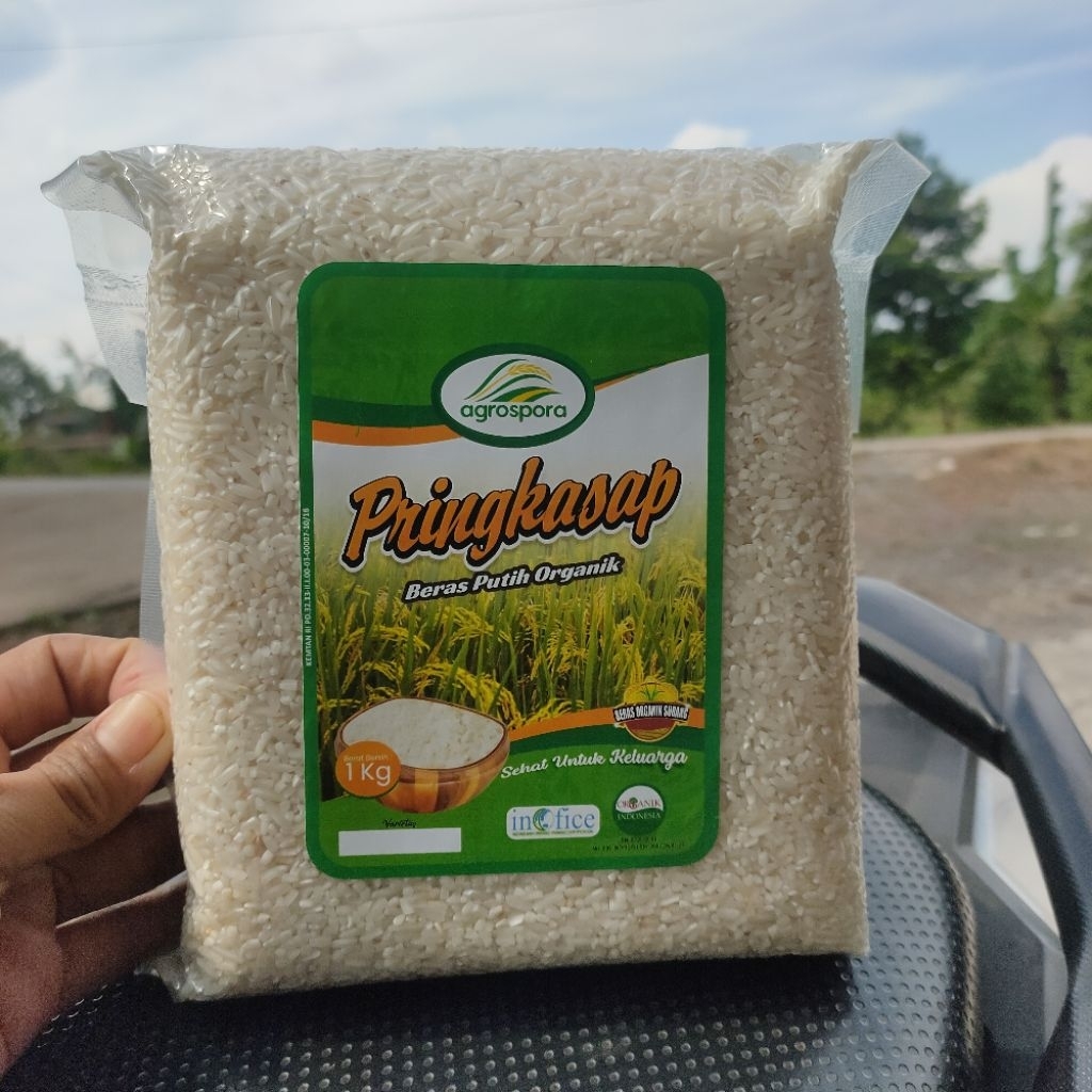 

Beras organik putih pringkasap asli (KemasanNylon)
