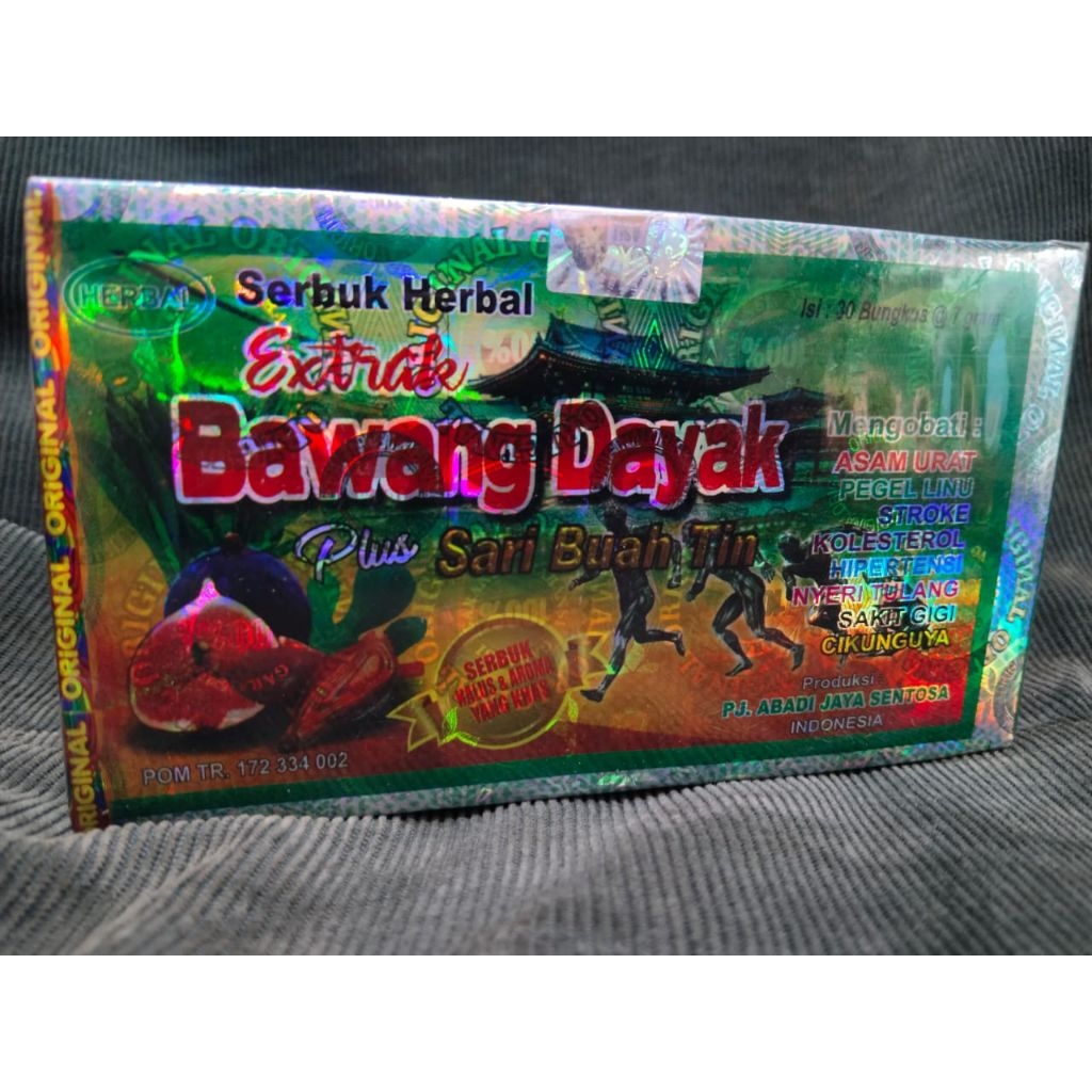 

Herbal Bawang Dayak Hijau Original - Serbuk Kemasan 30 sachet