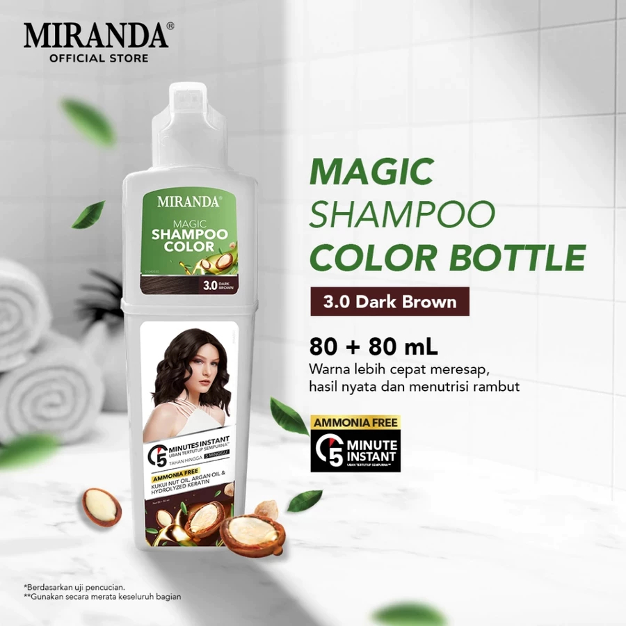 Miranda Magic Hair Color Shampoo Shampo semir rambut