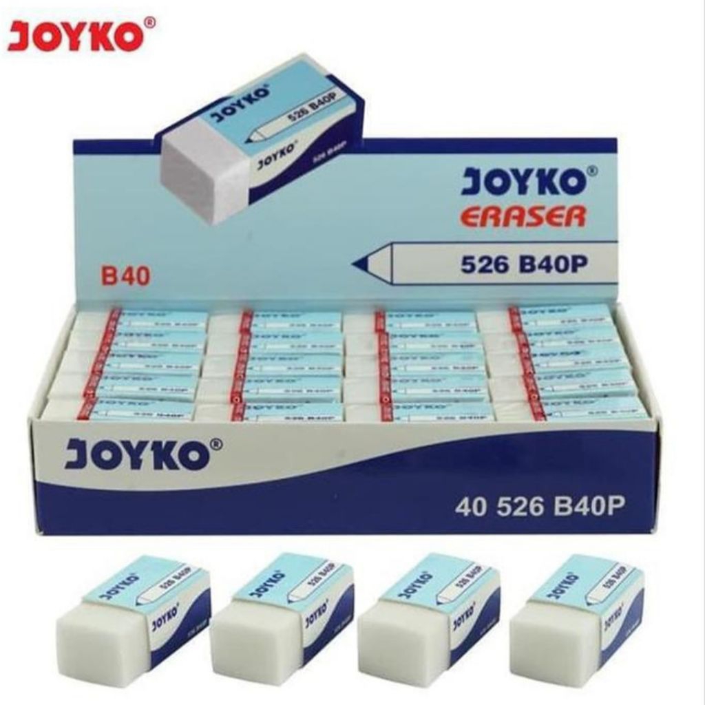 

Penghapus Joyko Hitam / Putih Stip 1 pak isi 40 pcs