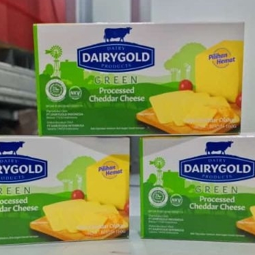 

[oddsolshop] pekanbaru/Dairy Gold Green Cheddar Cheese 160GR Keju Cedar Bahan Kue Cake Baking Mix