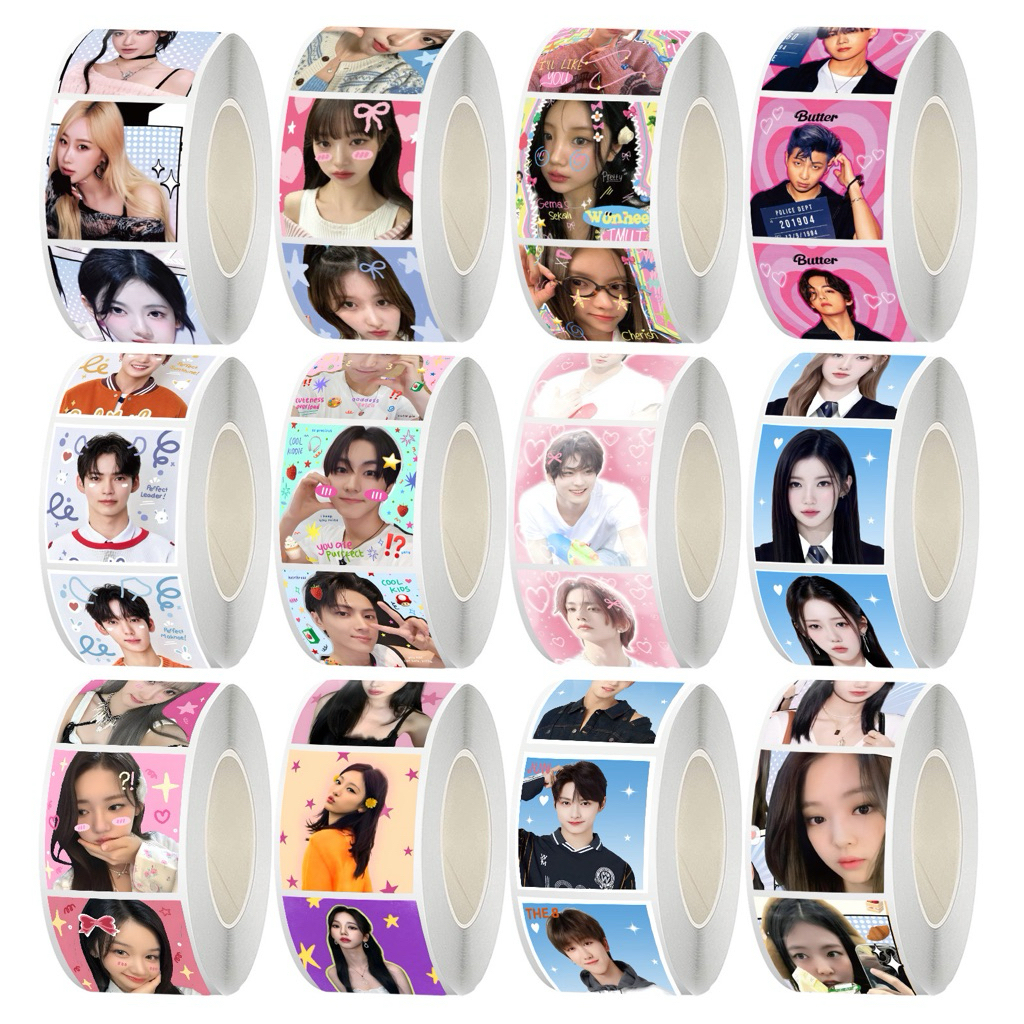 

(500 pcs)Stiker Kertas Gulung Pola Banyak Motif