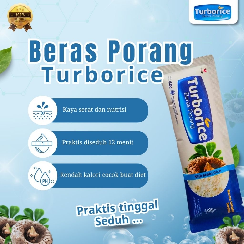 

Beras Porang shirataki TURBORICE sacet 40 gram