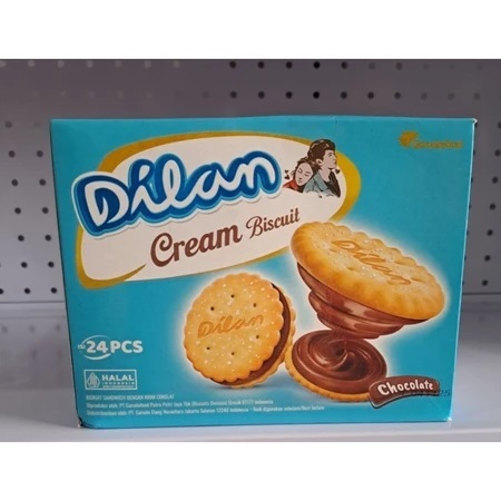 

(Perbox isi 24) Dilan Cream Biscuit Chocolate Biskuit Sandwich dengan Krim Cokelat 24 x 16gr