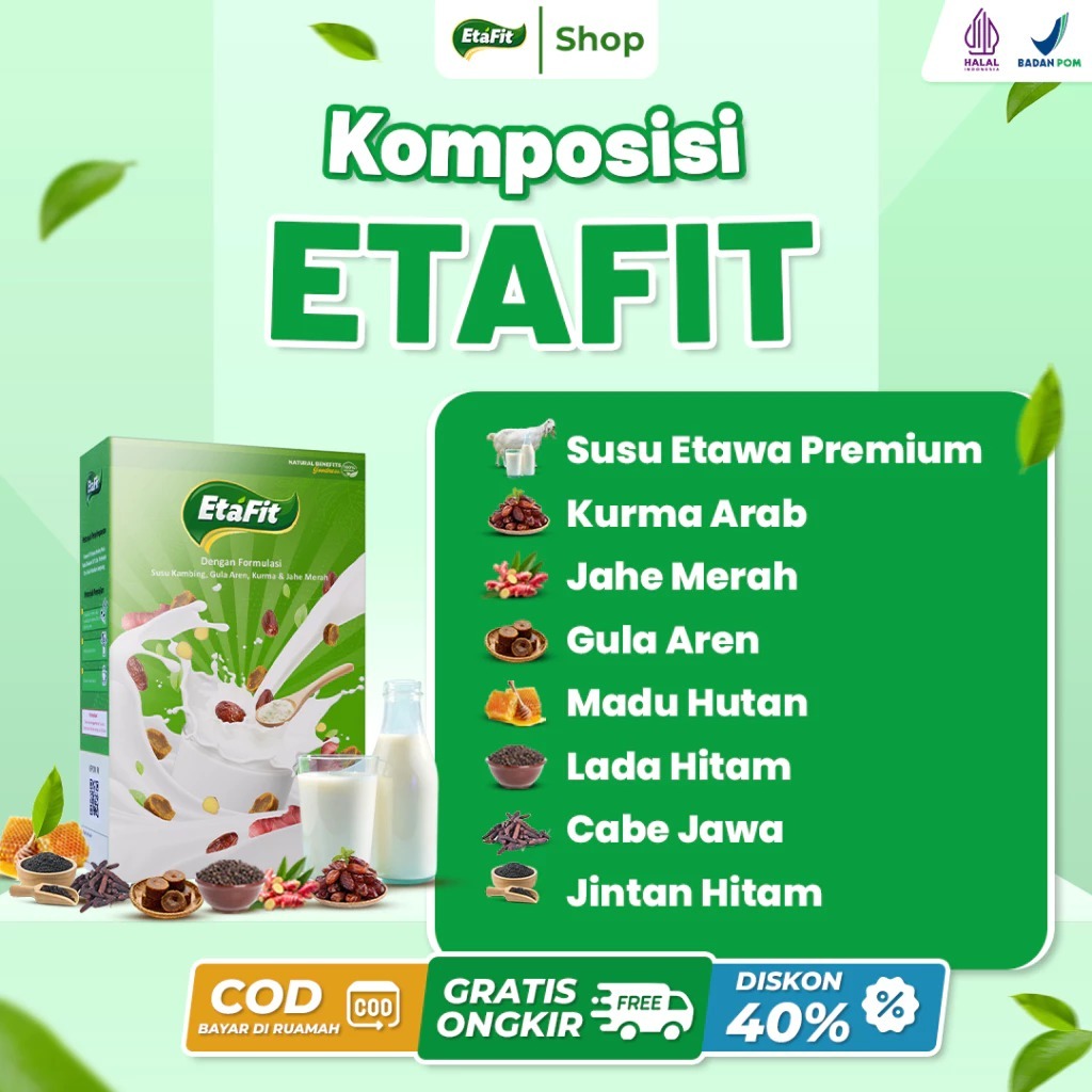 

ETAFIT - Solusi Atasi Asma Sesak Nafas - Susu Kambing Etawa Bubuk Asli 100% Murni Original