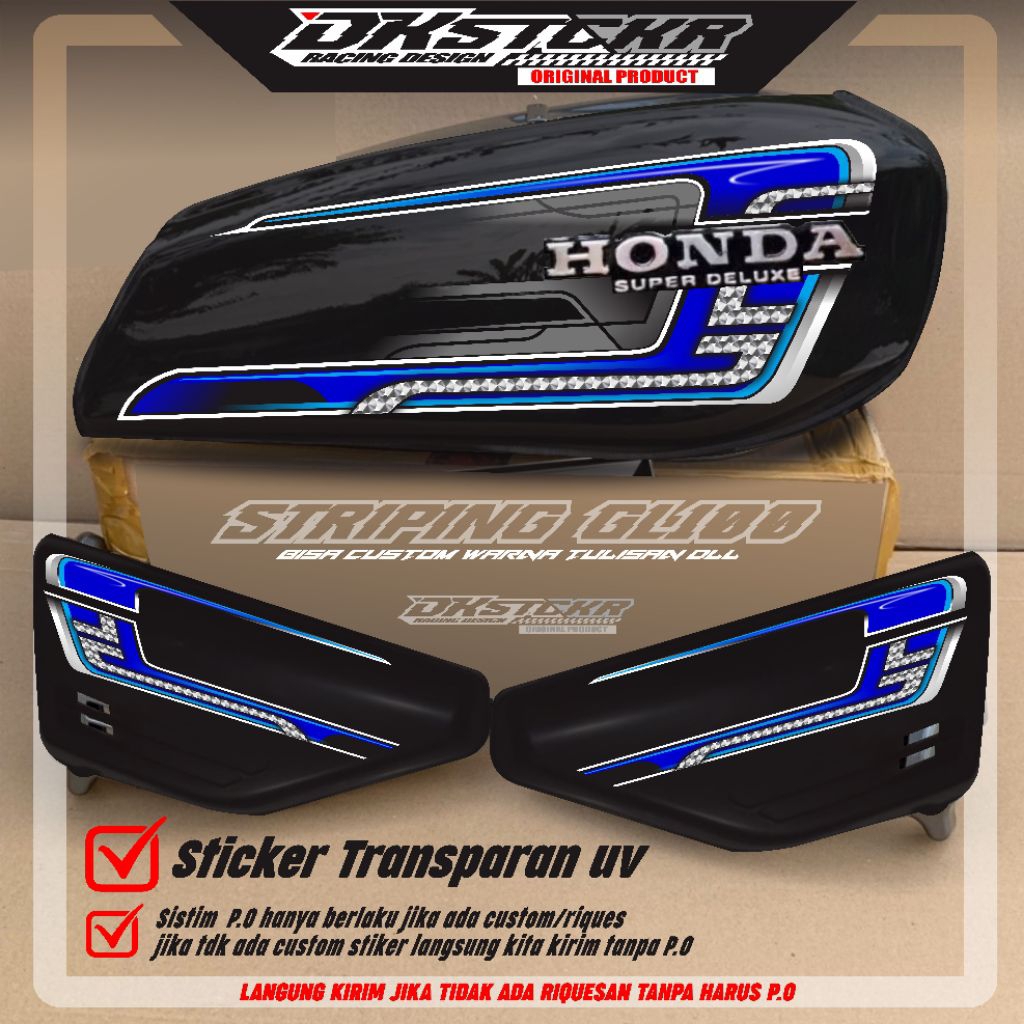 STRIPING GL 100/STRIPING GL CEPEK/STRIPING GL 100 VARIASI/STRIPING GL 100 CUSTOM/STRIPING GL 100 PUT
