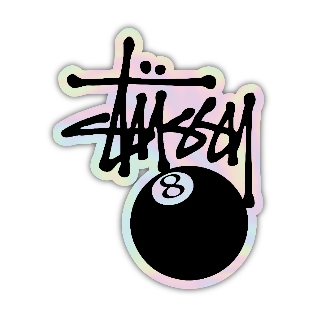 

Z441 sticker stussy billiard aesthetic, stiker hologram satuan