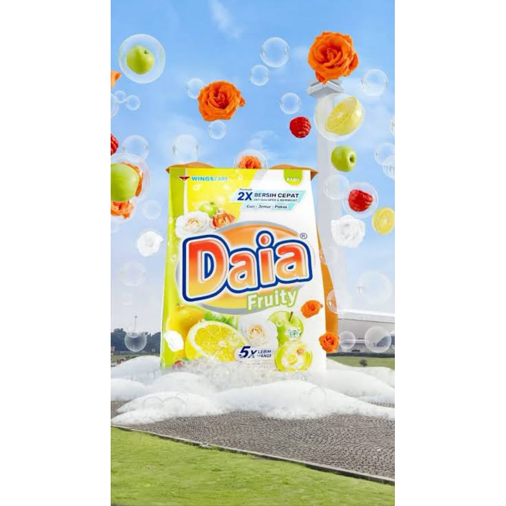 Daia Detergent Bubuk 495 gr / 500 gr (Kemasan 10.000)
