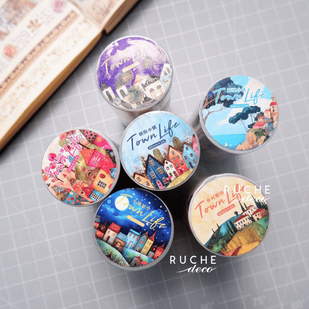 

RUCHE DECO - Adhesive Washitape - Town Life Series / Washipaper