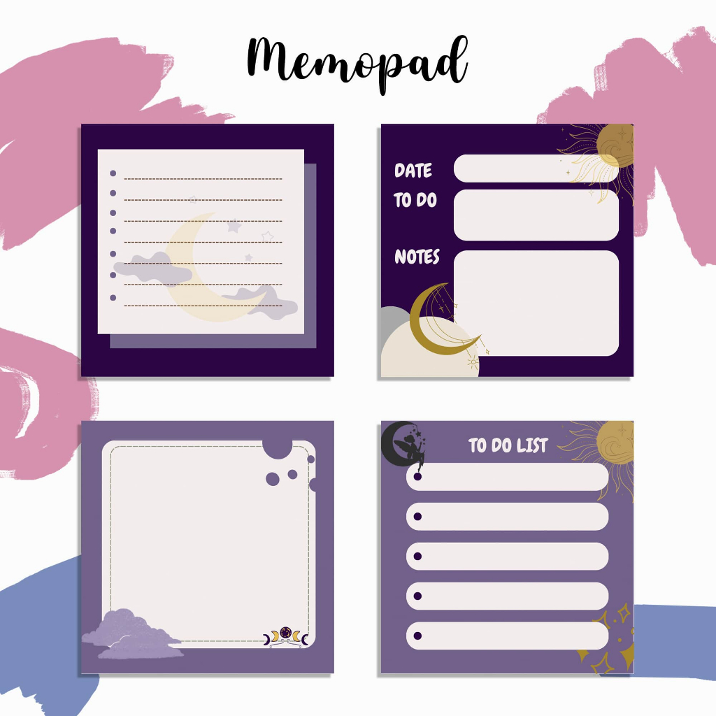 

Memopad Mini 7.5 x 7.5 cm | Sticky Note lucu (24 lembar)