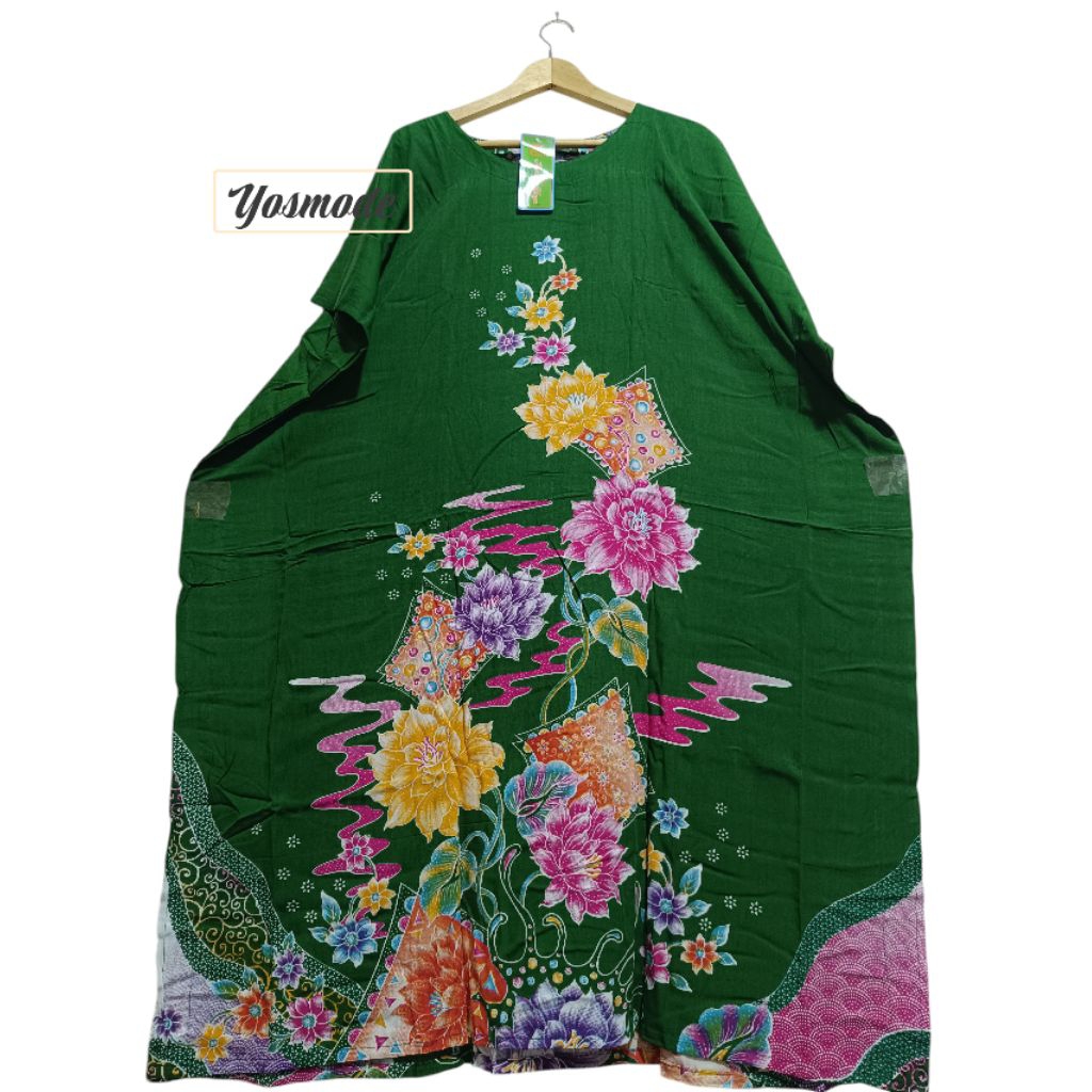 DASTER KALONG WANITA KAFTAN LOWO JUMBO ORGINAL BATIK KENCANA UNGU KUI LD 150 CM PB 115 CM