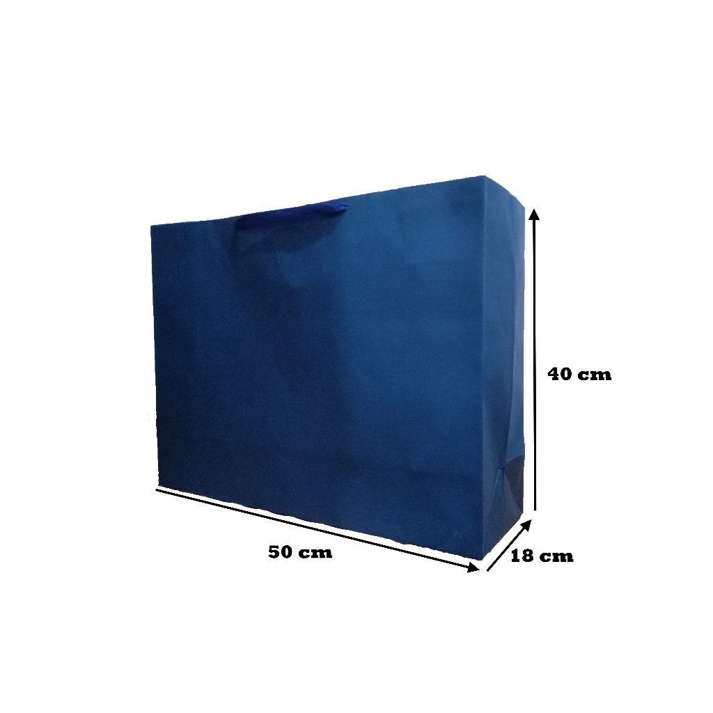 

PaperBag - Warna Navy (Bahan Hawai -210 gr ) - 50cm x 18cm x 40cm