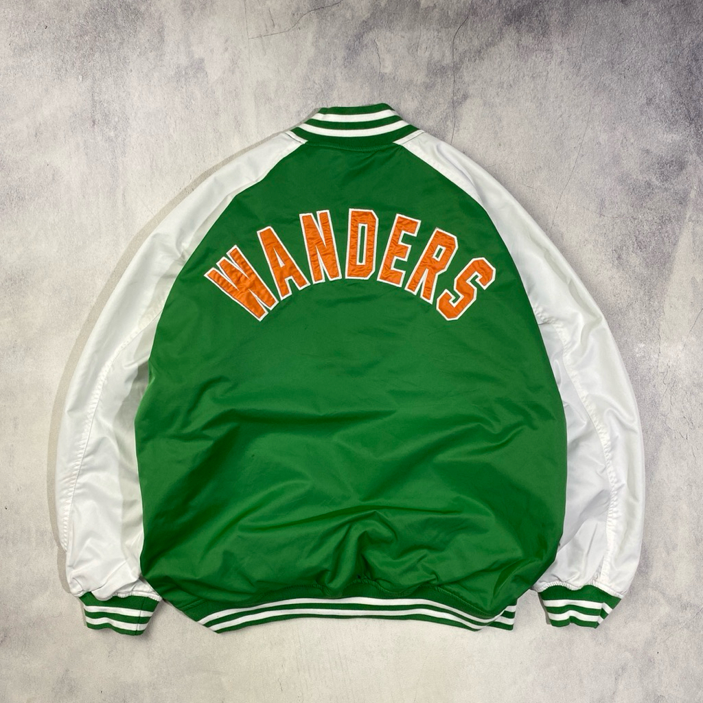 Reversible WEGO Japan Nylon Varsity Stadium Jacket Casual Harrington Work Jacket