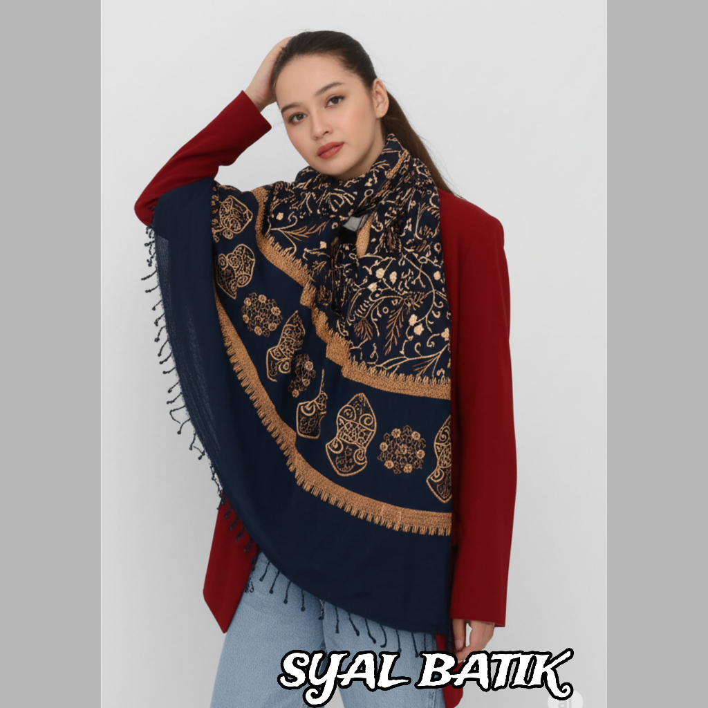 Syal Batik Syal Leher Bahan Lembut Syal Palestina shawl/selendang batik