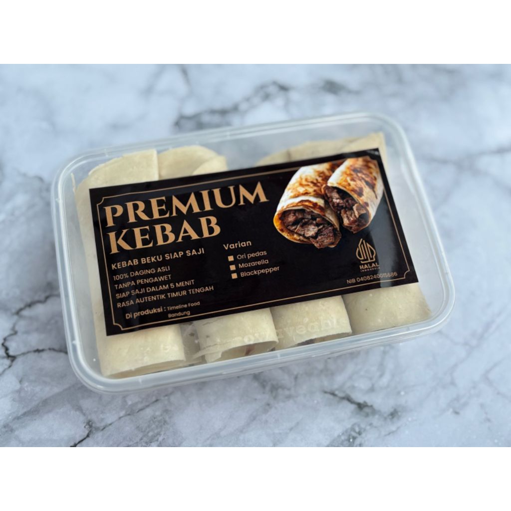 

Kebab premium black paper (tahan suhu ruangan 3 hari)