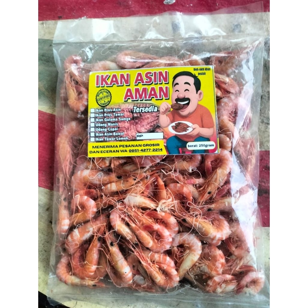 

udang belang rebus, udang ebi 250gram