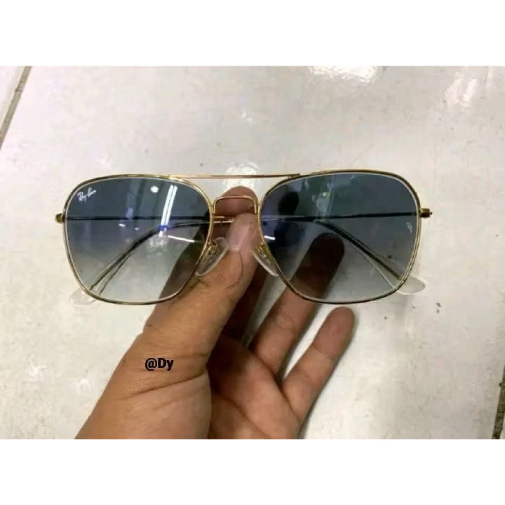 KACAMATA RAYBAN CARAVAN GOLD LENSA HITAM GRADASI