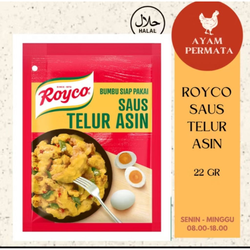 

Royco Bumbu Siap Pakai Saus Telur asin 22g