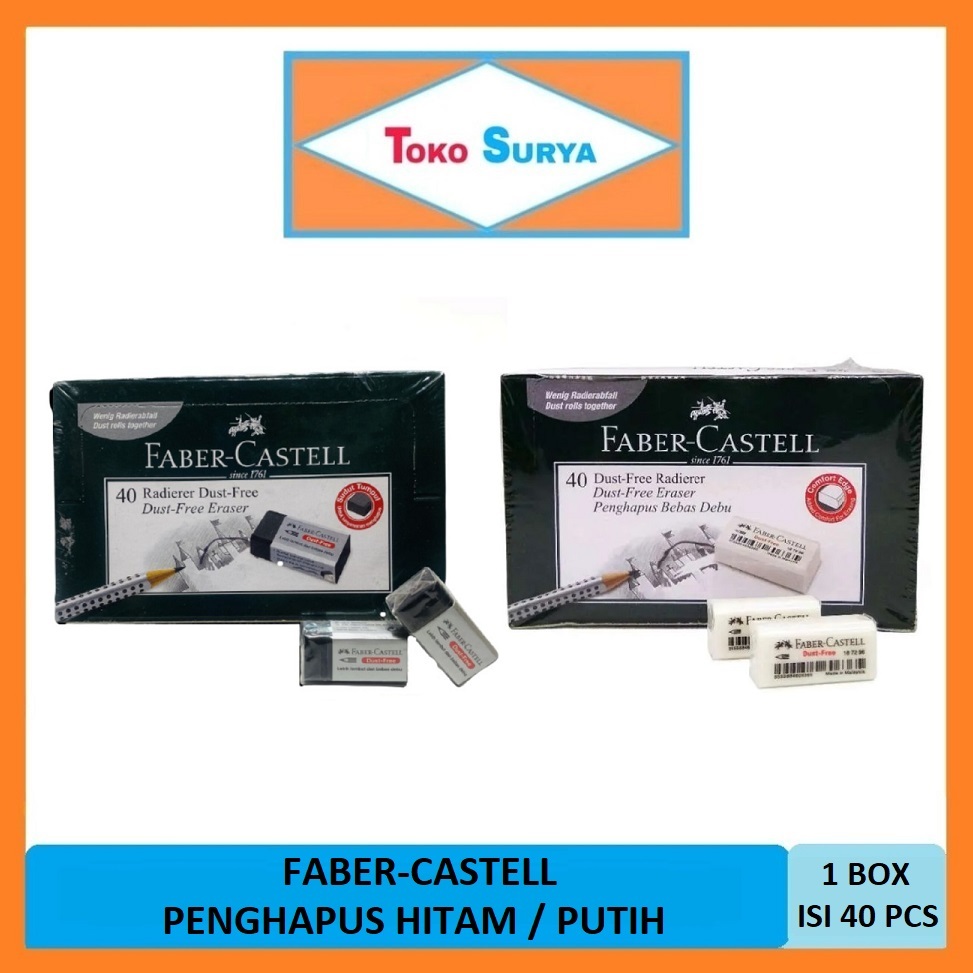 

Faber Castell Penghapus Setip Putih / Hitam 1 Box x 40 Pcs