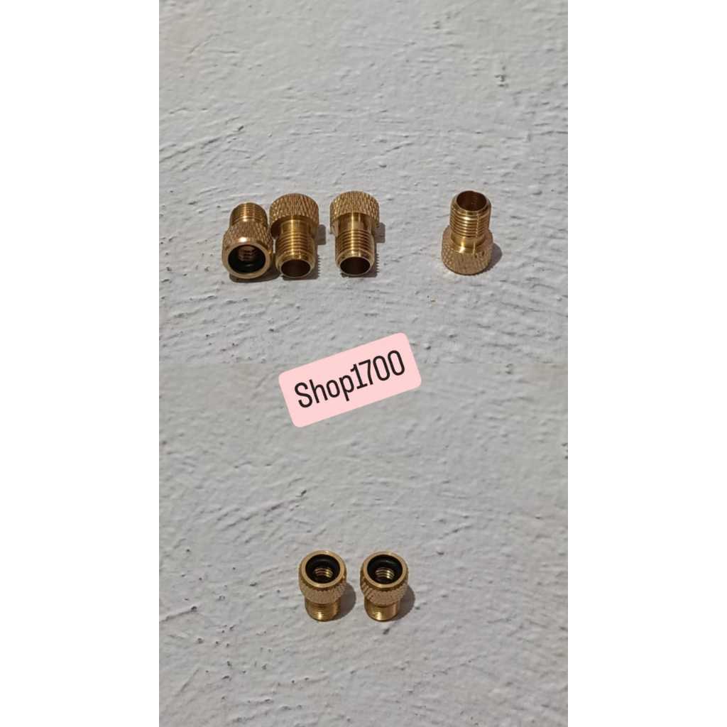 Konektor Pompa Valve Pentil Ban Sepeda Presta to Schrader / Adapter Pentil Presta Ke Schrader / Samb