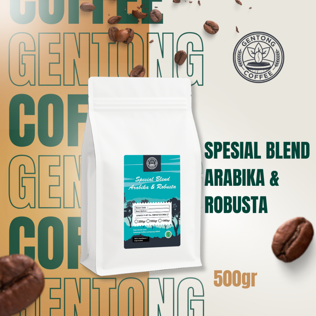 

Spesial Blend Kopi Susu Espresso Arabika Robusta Gentong Coffee 500Gr