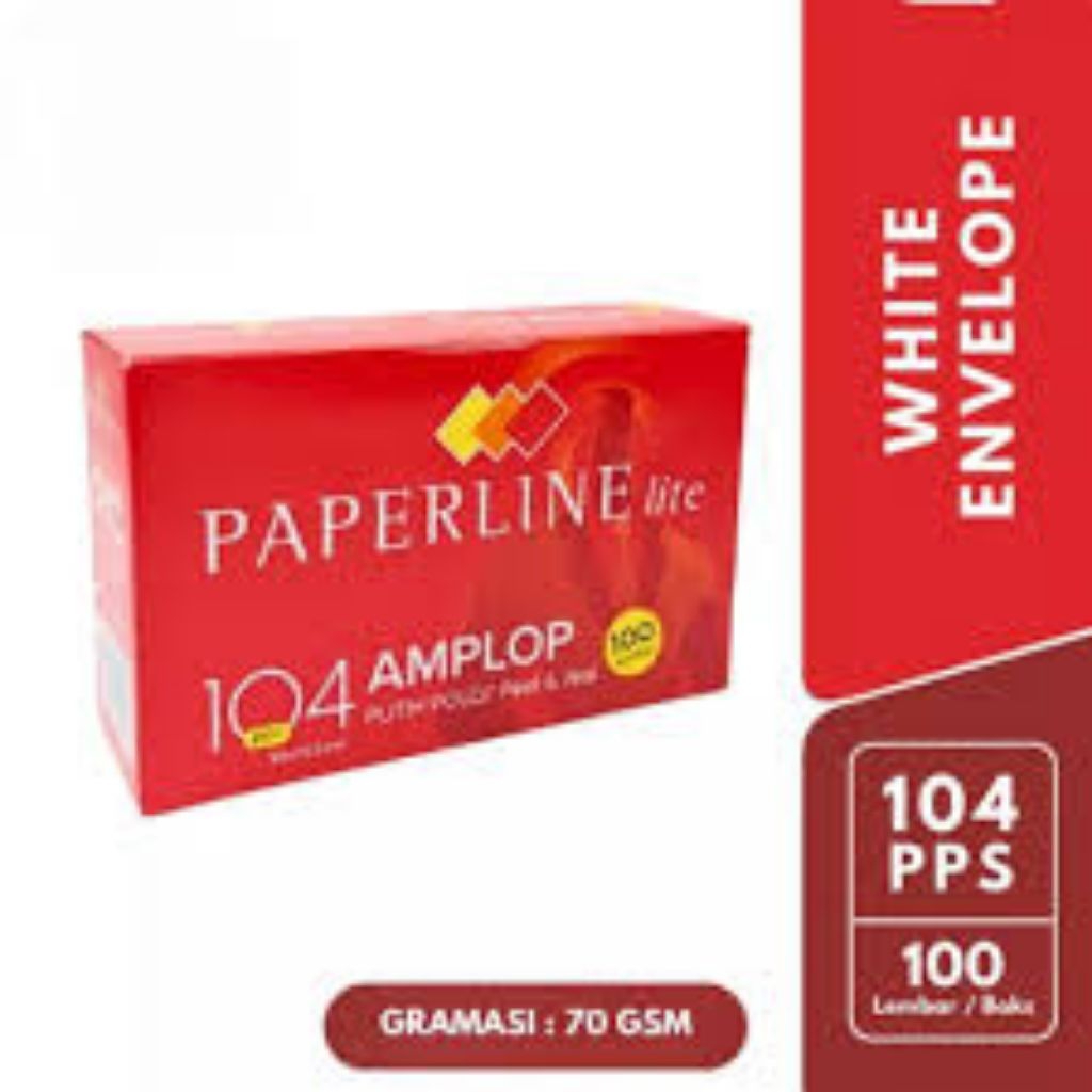 

Amplop Paperline lite 104 PPS ( 95 x 152 mm ) 70 gram anti tembus pandang - 1 pak kecil isi 100pcs